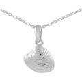 High Polish Sterling Silver Clam Necklace