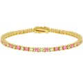 Goldtone and Cubic Zirconia Tennis Bracelet