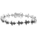 Silvertone Designer-inspired Antique Bracelet