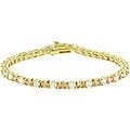 Goldtone Champagne Cubic Zirconia Tennis Bracelet