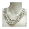 Freshwater Keshi Triple Strand Necklace
