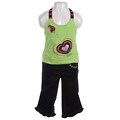 XOXO Girl's Lime/ Black Racerback Tank with Pants