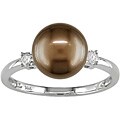 14k Yellow Gold Brown Tahitian Pearl Ring