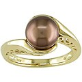14k Yellow Gold Cultured Brown Tahitian Pearl Ring
