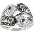 14k Gold 3/4ct TDW Black & White Diamond Ring (H-I-J, I1-2)