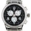 Aqua Master Men's Diamond Black Dial Chrono Watch