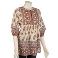 Chaudry Women's 3/4-sleeve Paisley Hippie Shirt