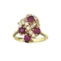 14k Yellow Gold Ruby and 5/8ct TDW Diamond Ring