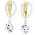 Two-tone Designer-inspired Drop Earrings
