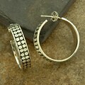 Handmade Sterling Silver Hoop Earrings (Indonesia)