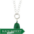 Sterling Silver Green Aventurine Chunky Necklace