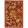 Handmade Paradise Red Wool Rug (1'8 x 2'6)