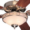 Deco Brushed Steel 52-inch Ceiling Fan