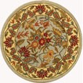 Hand-hooked Paradise Light Blue Wool Rug (3' Round)