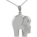 Polished Sterling Silver Elephant Necklace