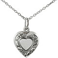 Sterling Silver Mini Floral Heart Necklace