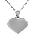 Sterling Silver Large Puff Heart Necklace