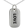 Sterling Silver Love ID Tag Necklace