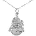High Polished Sterling Silver Snowman Necklace