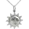 Sterling Silver Sun Face Necklace