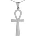 Sterling Silver Plain Flat Egyptian Ankh Necklace