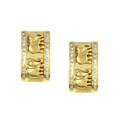18k Gold 4/5ct TDW Diamond Elephant Earrings (J, I1)