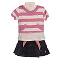 US Polo Toddler Girl 2-piece Skirt Set