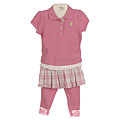US Polo Toddler Girl's 3-piece Skirt Set