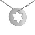 Sterling Silver Star of David Cutout Necklace