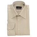 Equilibrio Men's Taupe Textured Dress Shirt