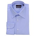 Equilibrio Men's Light Blue Fine Twill Dress Shirt