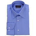 Equilibrio Men's French Blue Fine Twill Dress Shirt