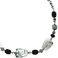 Chunky Black Tourmalinated Quartz Necklace