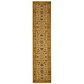 Hand-spun Tribal Ivory Wool Rug (2'3 x 14')