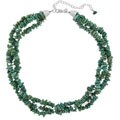Sterling Silver 3-strand Turquoise Chip Necklace