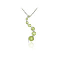 Sterling Silver and Peridot Journey Necklace