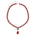 Sterling Silver Sea Bamboo Coral Bead Necklace