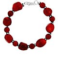 Sterling Silver Sea Bamboo Coral Bracelet