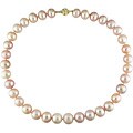 14k Gold Graduated Pink FW Pearl Necklace (12-15mm)