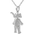 Sterling Silver Moveable Elephant Necklace
