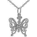 Sterling Silver Moveable Butterfly Necklace
