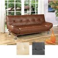 Classic Leatherette Sofa Bed/ Futon/ Loveseat
