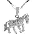Sterling Silver Walking Horse Necklace