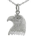 Sterling Silver Eagle Head Necklace