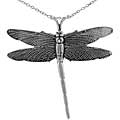 Sterling Silver Large Dragonfly Necklace