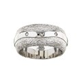 Hot Diamonds Textured Sterling Silver 3-diamond Ring