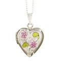Sterling Silver Engraved Heart Locket Necklace