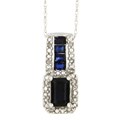 10k Gold Sapphire and Diamond Necklace