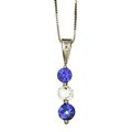 14k Gold Tanzanite and 1/3ct TDW Diamond Necklace
