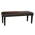 Naomi Dark Brown Leather Ottoman